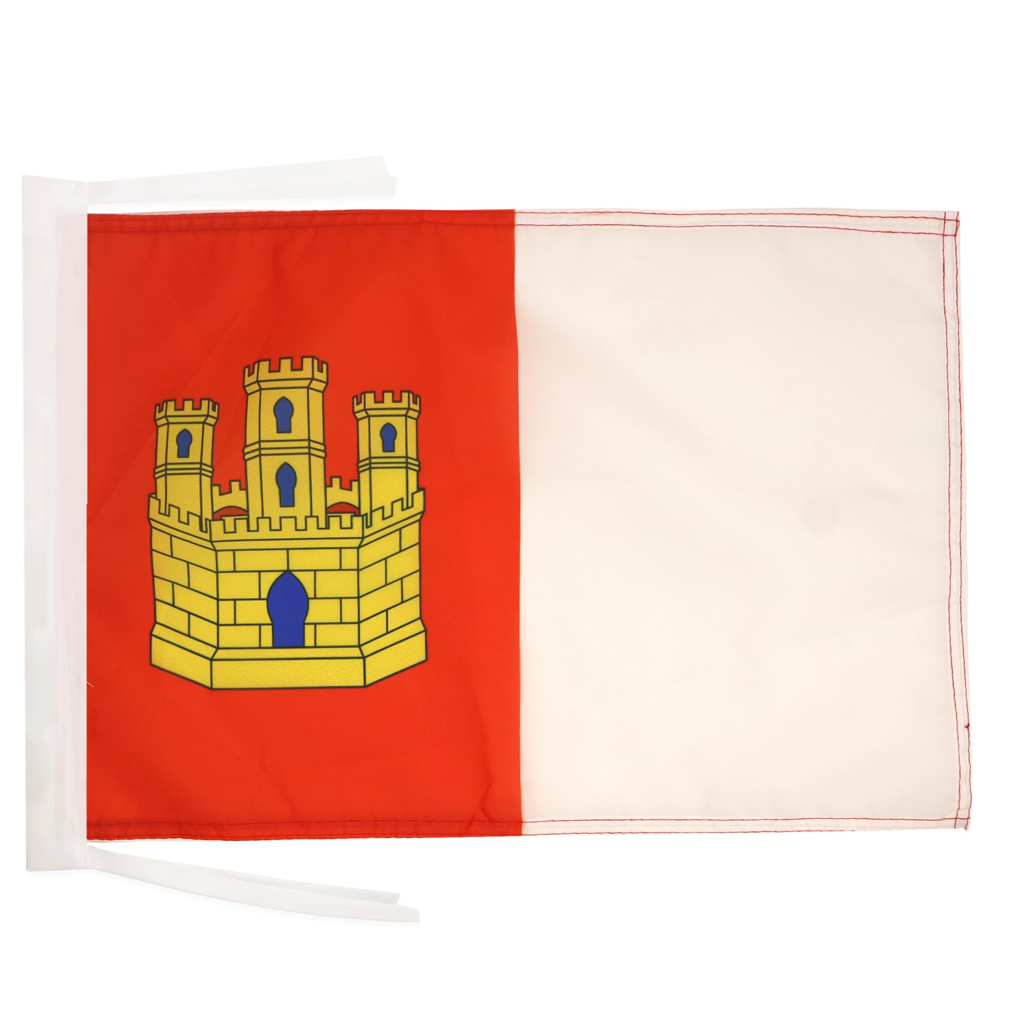 AZ FLAG - Castile-La Mancha Flag - 18'' x 12'' - 100% Polyester Spanish region of Castilla-La Mancha Small Banner with Two Cords - Fade Resistant - Vivid Colors - 18x12 in - 45x30 Cm — image 1