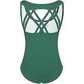 Phineein Girls Sleeveless Ballet Gymnastics Leotards - Kids Athletic Crisscross Back Dancewear Unitards