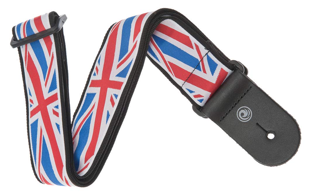 D'Addario 50A11 Accessories Guitar Strap - Guitar Accessories - Electric, Acoustic & Bass Guitar Strap - Woven - Union Jack, 5.08 x 57.15 x 2.54 cm