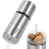 Vucchini Stainless Steel Nutmeg Grinder for Powder | Manual Nutmeg Grater , Max Contain 3 Nutmegs , Nutmeg Mill