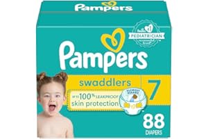 Pampers Swaddlers Diapers - Size 7, One Month Supply ,Ultra Soft Disposable Baby Diapers , 88 Count (Pack of 1)