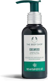 The Body Shop Edelweiss Liquid Peel 100ml Gel-Peel Exfoliator All Skin Pollution view 1