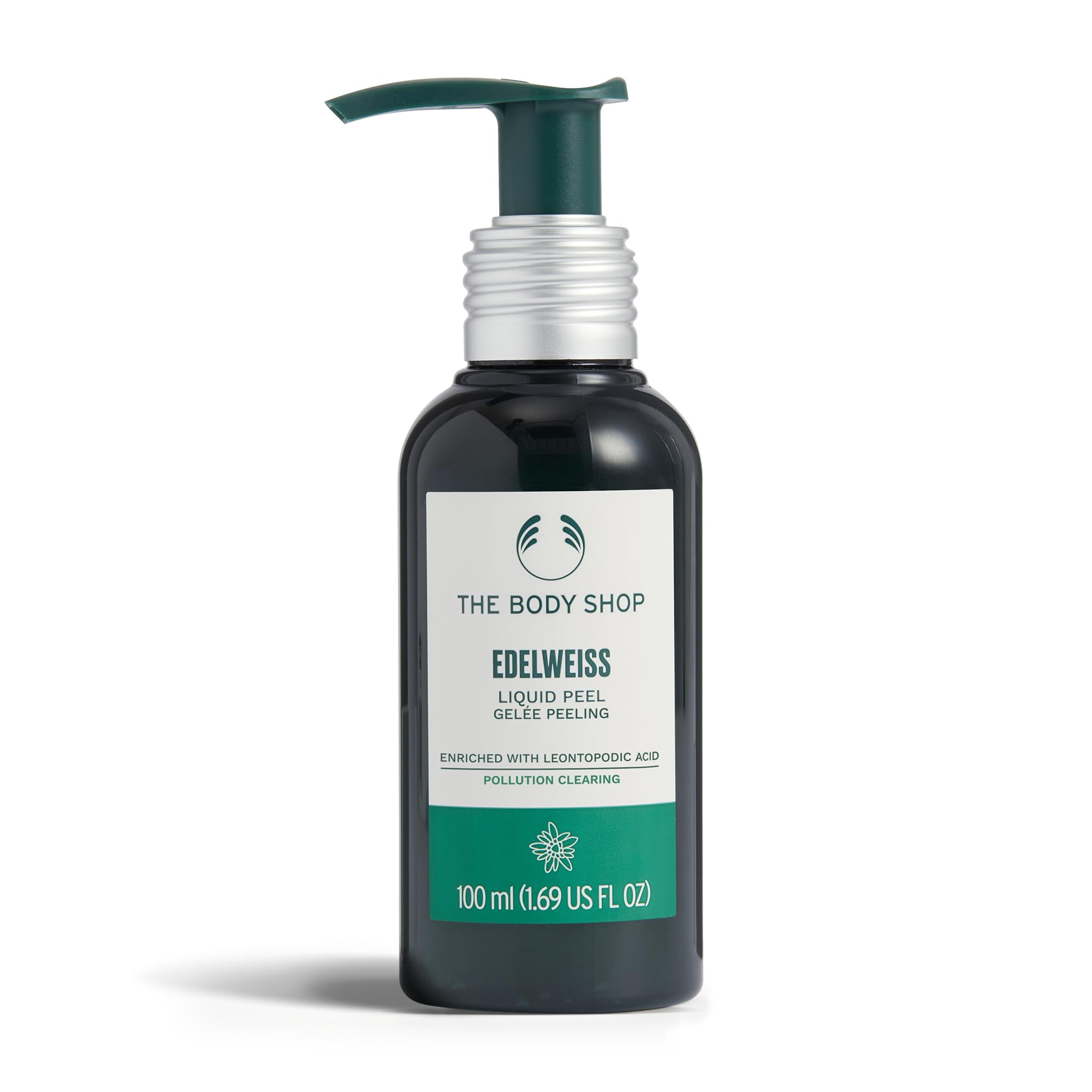 The Body Shop Edelweiss Liquid Peel (1x 100ml), Gel-to-Peel Exfoliator for All Skin Types, Gently Clears Pollutants & Dead Skin, With Edelweiss Extract, Dermatologically Tested — image 1