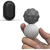 Silicone Magnetic Stress Balls Fidget Toys,2Pcs Large Attraction Textures Sensory Balls with Silicone Shell for for Adults,Silent Fidget Toys for Men,Teen (Grey)