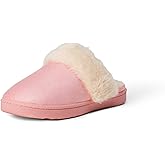 Amazon Essentials Girls' Cosy Faux Fur Trim Slippers
