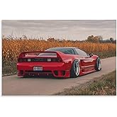 FeoYoed Wall Art Posters Red Jdm Car Nsx Modern Aesthetic Decor Prints for Bedroom Living Room Office with Premium Fade Resistant Canvas 12x18inch(30x45cm)