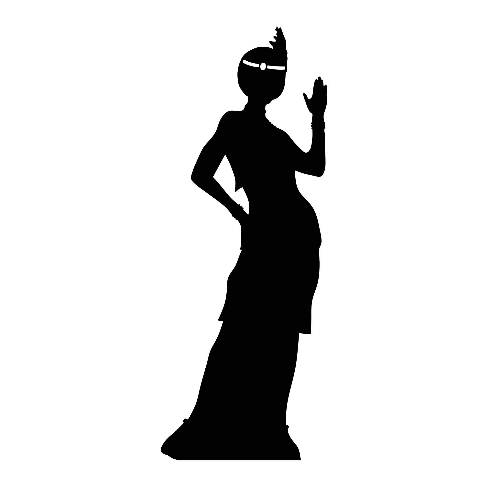 STAR CUTOUTS SC207 Flapper Girl Silhouette – Cardboard Cutout | Great for 1920s Parties, Displays & Themed Rooms