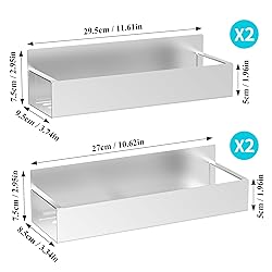 HuggieGems 4 Pack Magnetic Spice Storage Rack