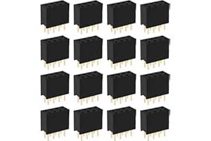 Be In Your Mind 50Pcs 2x4 Pin Double Row Connector 2.54mm Pitch Straight Header PCB Connector for PCB Projects