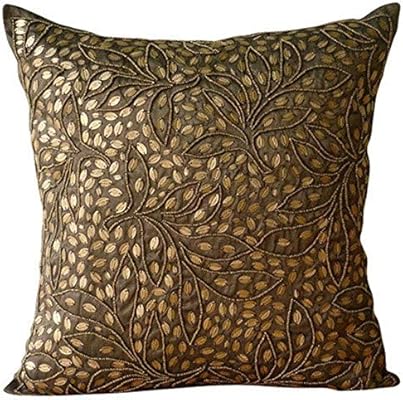 Amazon Com Brown Throw Pillows Cover For Couch Sequins Beaded