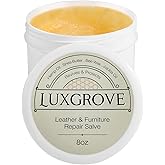 LUXGROVE® Leather & Furniture Repair Salve- Polisher, Leather Cleaner and Conditioner for Furniture - UV Protectants Help Prevent Cracking or Fading, for Car Seat, Couch, Shoe, Purse, Boot - 8oz