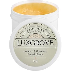 LUXGROVE® Leather & Furniture Repair Salve- Polisher, Leather Cleaner and Conditioner for Furniture ...
