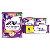 Similac Alimentum With 2'-FL HMO Hypoallergenic Infant Formula, for Food Allergies and Colic Due to Protein Sensitivity, Baby Formula Powder, 12.1-oz Can, Pack of 6