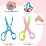 ASTARON 2 Kids Safety Scissors with 100 Pcs Paper Cuttings Crafts Set view 6