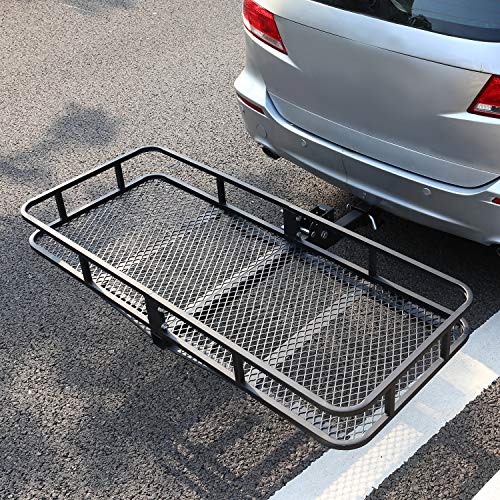 Leader Accessories Hitch Mount Cargo Basket Folding Cargo Carrier