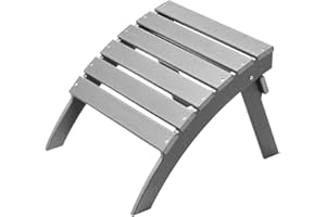 VEVOR Adirondack Ottoman, 21.5L x 18.9W x 14.8H Inch HDPE Plastic Folding Adirondack Ottoman, Weather-Resistant Foot Rest for