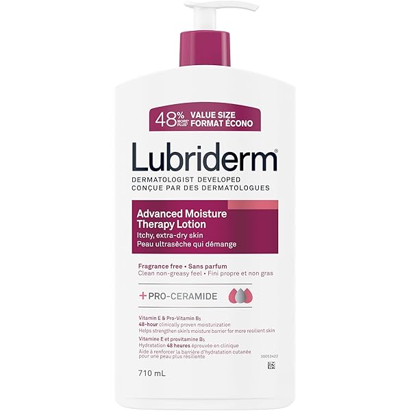 Lubriderm Unscented Lotion with Shea Butter for Dry Skin