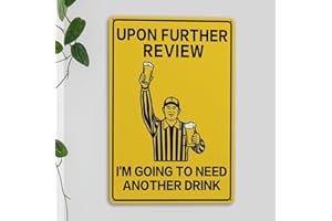 Football Gifts Vintage Football Metal Tin Sign for Home Man Cave Garage Bar Basement Decor Upon Further Review I'm Going To N