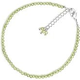 Gempires Handmade Gemstone Beaded Bracelets Lightweight Crystal Everyday Wear Jewelry Hypoallergenic 8 Inch Silver Plated Minimalist Women Bracelets