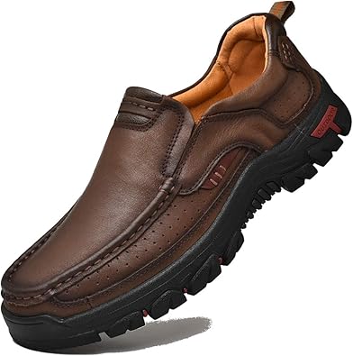 mens leather walking shoes uk