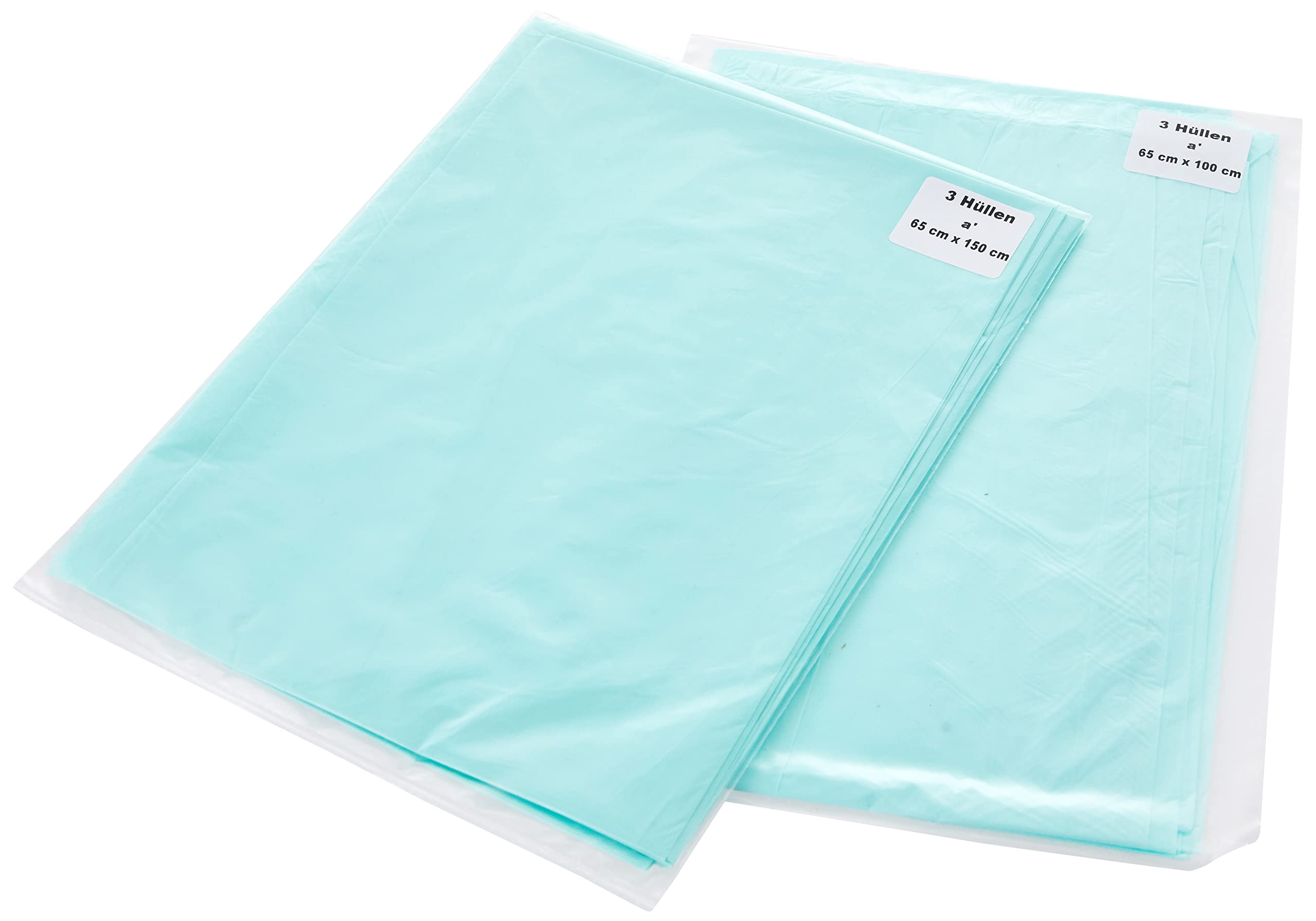 WENKO Moth Repellent Covers, Set of 6, Lavender Fragrance, 3 Sized 65 x 100 cm and 3 Sized 65 x 150 cm, Garment Protector Cover