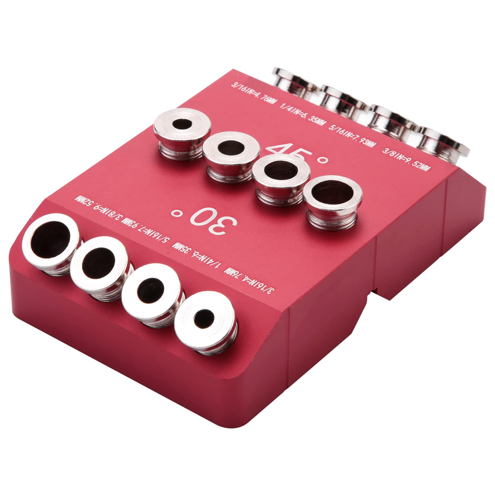 Clickinline 30/45/90° Angle Drill Hole Guide Jig for Angled and Straight Hole,Cable Railing Drilling Template,1PCS