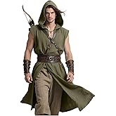 Joukavor Medieval Sleeveless Surcoat Renaissance Tabard for Men Halloween LARP