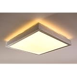 Eglo Wand Deckenleuchte LED Modell Auriga / in nickel-mattfarbigem