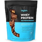 LEGION Whey Protein Powder - Naturally Flavored Whey Protein Concentrate with BCAAs - Supports Muscle Growth & Recovery, No Added Sugar Protein Powder - Chocolate Peanut Butter (30 Servings)