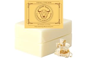 YAFUSIPE Beef Tallow Soap Bar, Natural Grass Fed Tallow Soap, Unscented Bar Soaps for Face Body Hand, Deep Cleansing Facial Cleanser Body Wash, Handcrafted Bathing Soaps for All Skin Types Women Men 2 Bars 7OZ