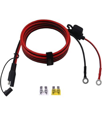 Câble Rallonge SAE 16AWG 2.4m Avec Interrupteur - Pour Moto, Panneau Solaire, Camping-Car - 12V/24V