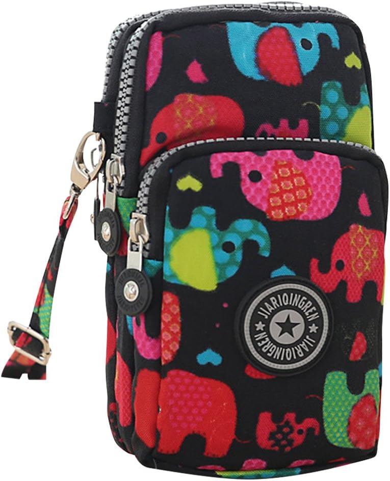 Wocharm Womens Mini 3 Layers Multifunction Cell Phone Bag Purse Wallet Handbag