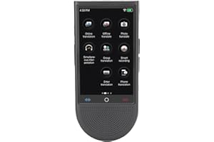 Dpofirs AI Smart Translator 138 Languages, 4-inch Touchscreen Realtime TwoWay Voice Translator with 1GB RAM 16GB Storage, Off