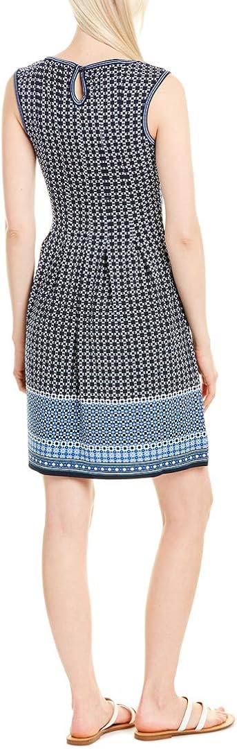 max studio patterned sleeveless fit & flare dress