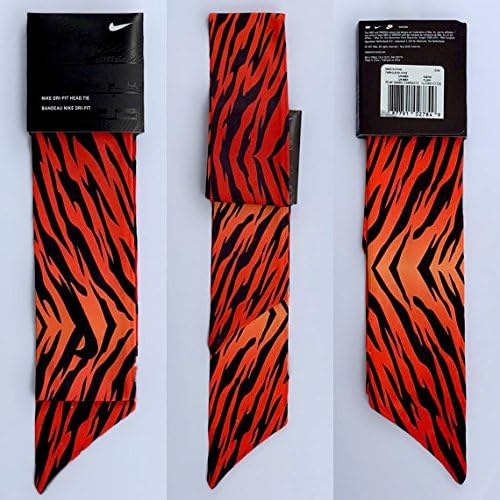 Custom Tiger Print Nike Dri-Fit Head Tie Headband Black White - Tie Back - Yellow Pink Green Blue Purple Orange Red Brown Grey - Cement