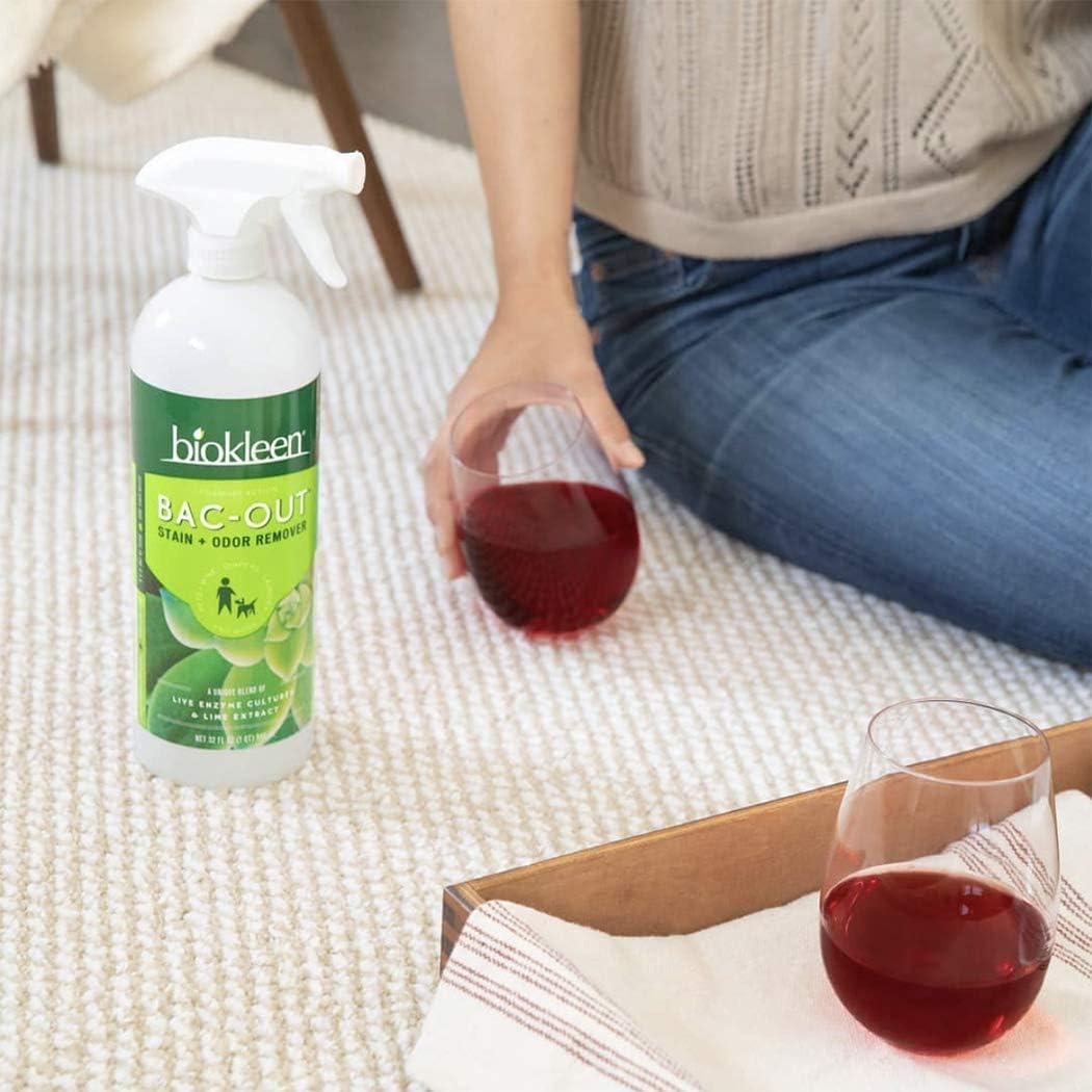 Biokleen Bac-Out Natural Enzyme Stain and Odor Remover - 128 Ounce - Destroys Stains & Odors Safely, for Pet Stains, Laundry, Diapers, Wine, Carpets - Eco-Friendly, Non-Toxic, Plant-Based: Health & Personal Care