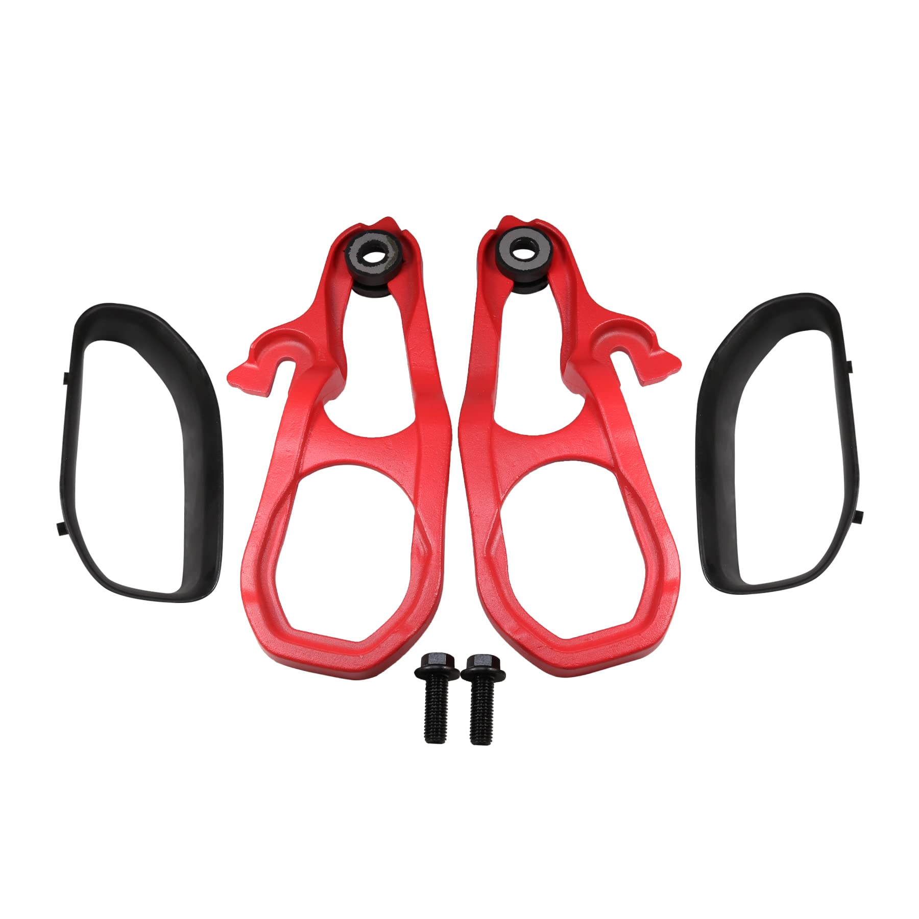 Photo 1 of JDMSPEED New Heavy Daty Front Car Tow Hooks Left & Right with Hardware Red Replacement for Dodge Ram 1500 DT with 3.6L 5.7L Engine 2019 2020 2021 2022 Replaces 82215268AB 82215268AB 68272945AB