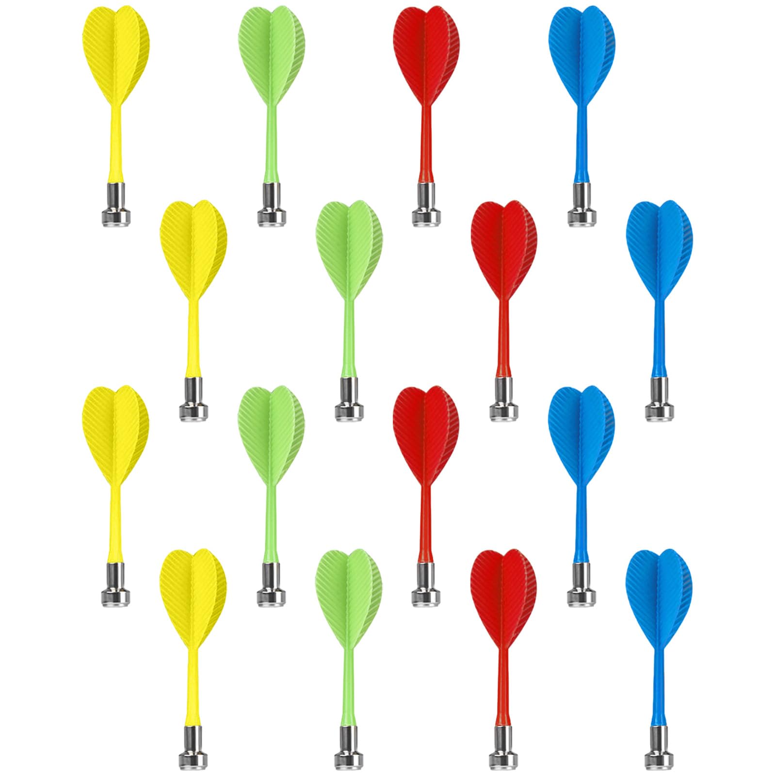16 PCS Magnetic Darts Set Magnetic Replacement Darts Portable Darts Replacement Dart Replaceable Indoor Game Accessories Target Game Toys for Families Bars Game Halls (Blue Green Red Yellow)