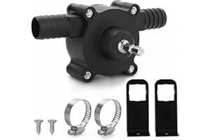 GLEAVI Portable Self-Priming Drill Pump Attachment for Water Gasoline Oil Transfer, Black Hand Drill