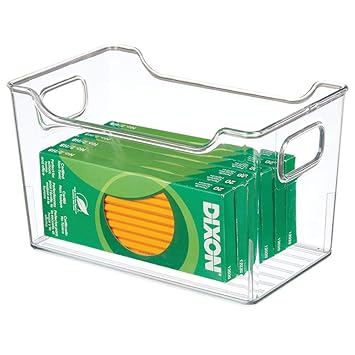 Mdesign Large Plastic Home Office Storage Organization Bin Basket