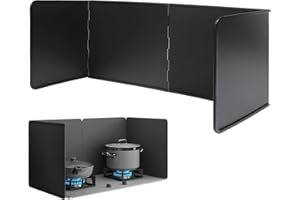 Nonstick 3 Sided Splatter Guard Grease Splatter Screen Splash Guard Stainless Steel Backsplash Protector Stove Side Guards Fo