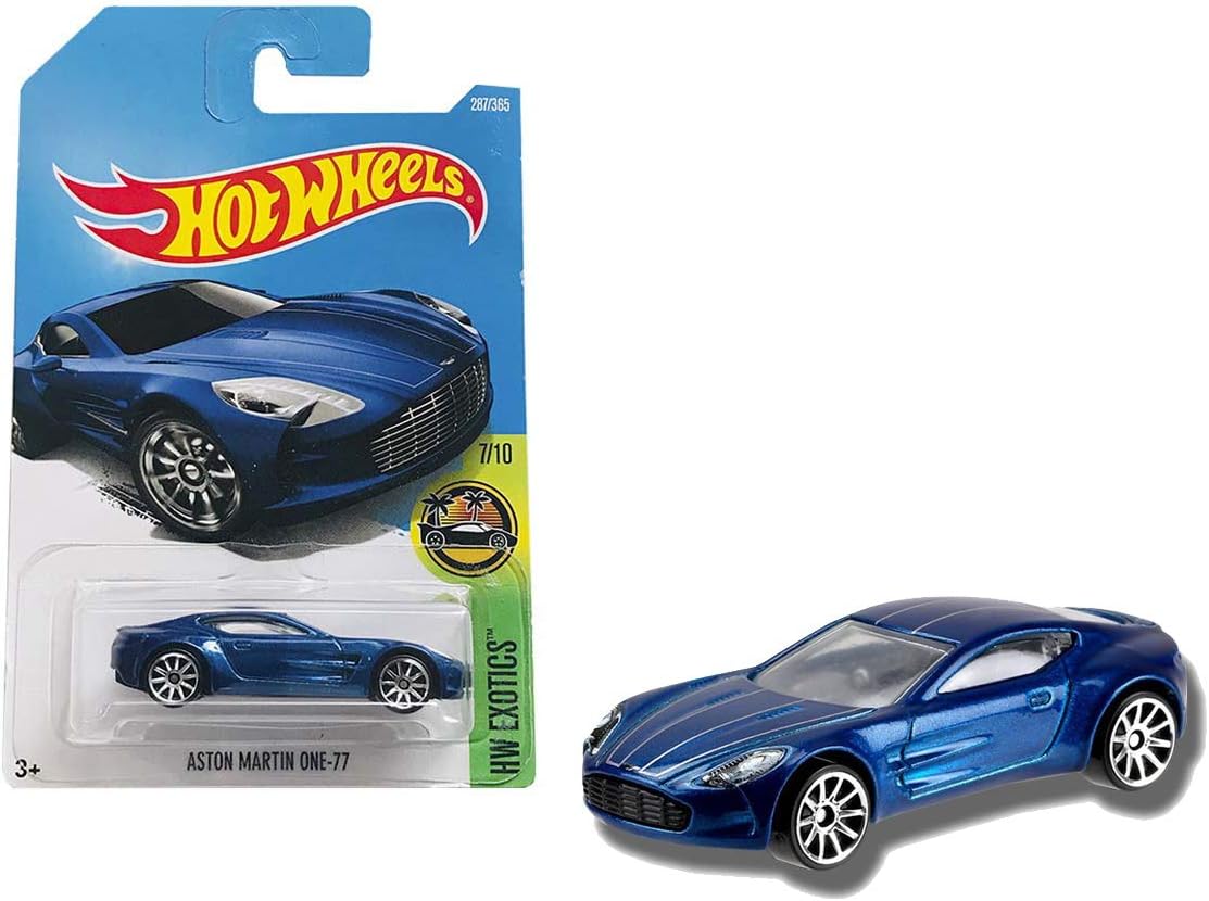 Amazon Com Hot Wheels 2017 Hw Exotics Aston Martin One 77 287 365 Blue Toys Games