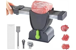 Fresh Meat Slicer - Thickness Adjustable 2 or 4 mm Manual Meat Slicer Set for Beef Pork Mutton Home Cooking and BBQ Meat Clea