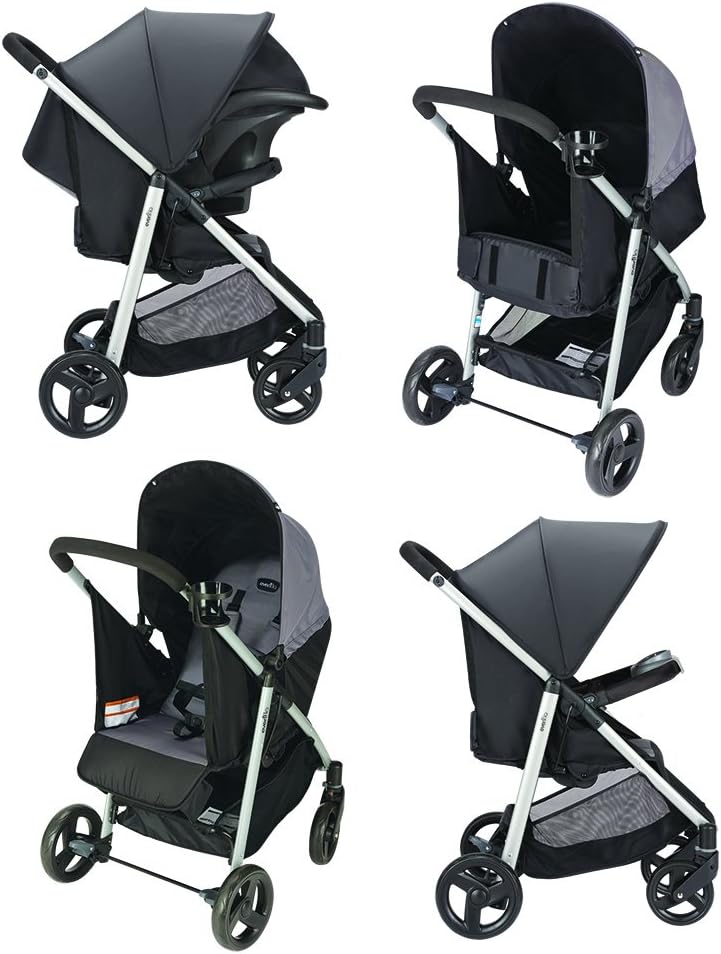 evenflo flipside travel system with litemax infant car seat