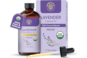 Carno Calm Lavender Essential Oils 50ml | 100% Pure & Organic Lavender Oil for Diffuser | for Skin, Hair & Massage | 1.7 fl o