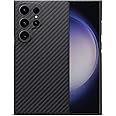 GIMENOHIG Slim and Lightweight Aramid Carbon Fiber Case for Samsung Galaxy S24 Ultra, Camera Full Cover Protection (Black)