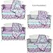 Purple Crib Bedding, Zoe 8-In-1 Floral Patchwork Baby Bedding Set by The Peanut Shell