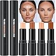 evpct 4 Colors Contour Stick Makeup Set Concealer Stick Cream Contouring Contour Palette Makeup Kit for Beginners Nose Bronzer Stick Liquid Contour Face Highlighter Makeup contorno maquillaje 02+03