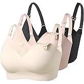 Momcozy Nursing Bras for Breastfeeding, YN21 Seamless Ultra Comfort Maternity Bra, Natural Shape, Pregnancy Sleep Bralette