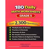 180 Daily Math Worksheets: Grade 5